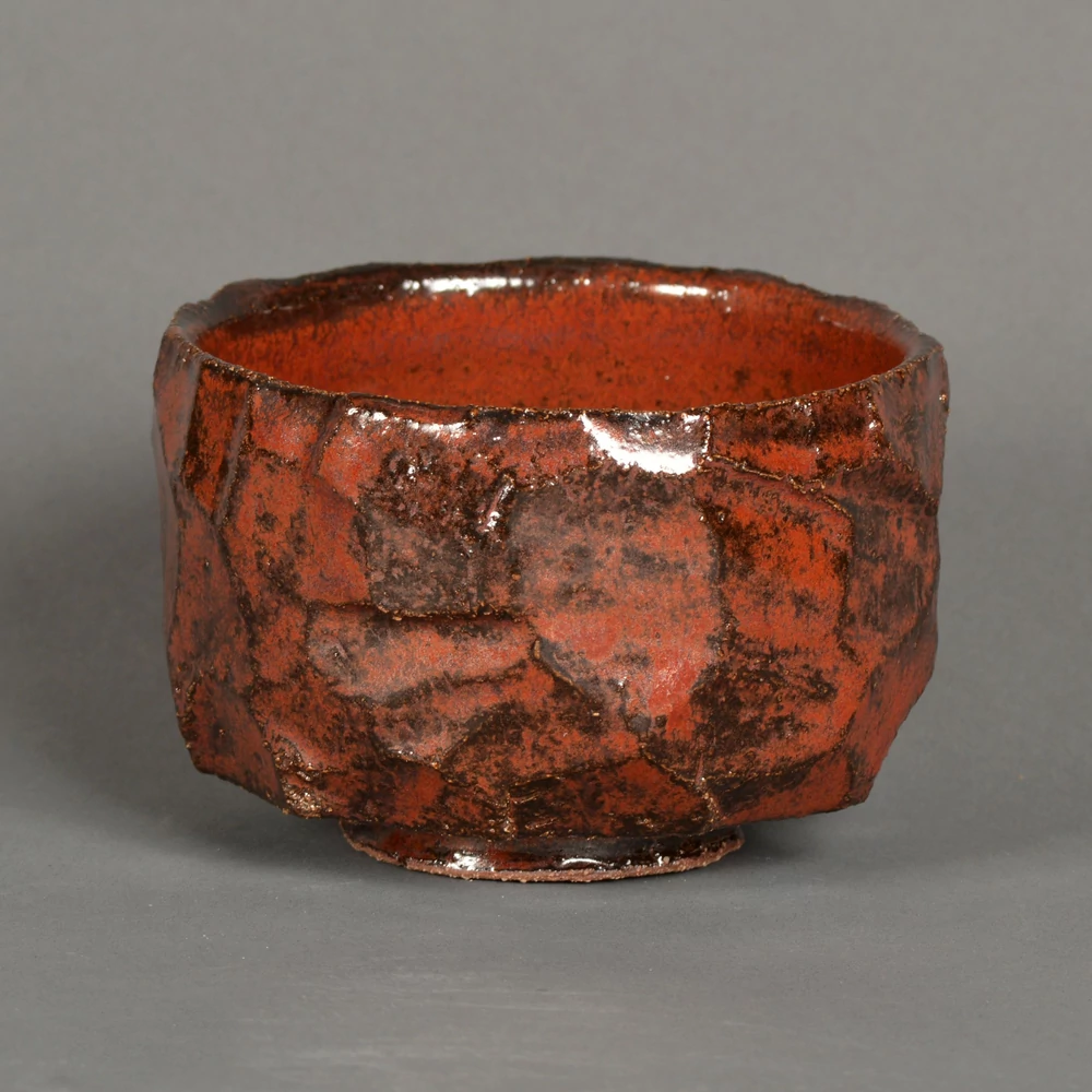 Chawan Enji kurinuki technikával készült teáscsésze
