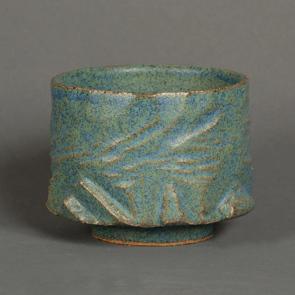 Chawan Midori kurinuki teáscsésze, díszdobozban is