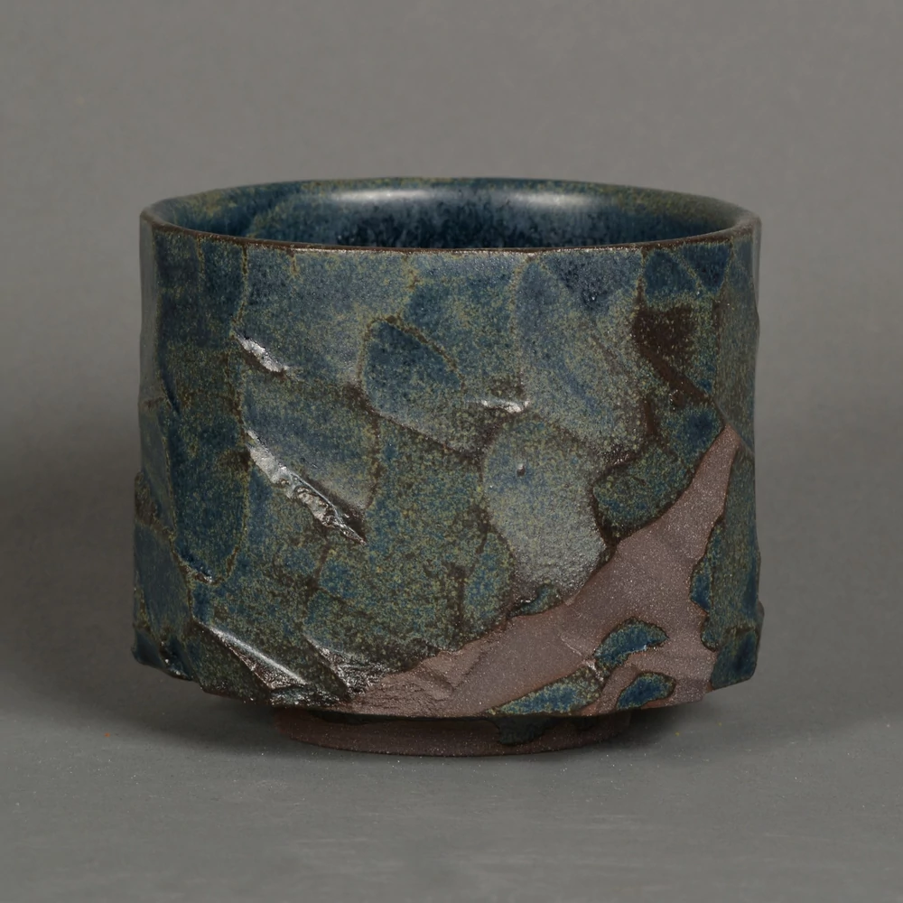 Kép 1/4 - Chawan Hori-umi  kurinuki teáscsésze, díszdobozban is