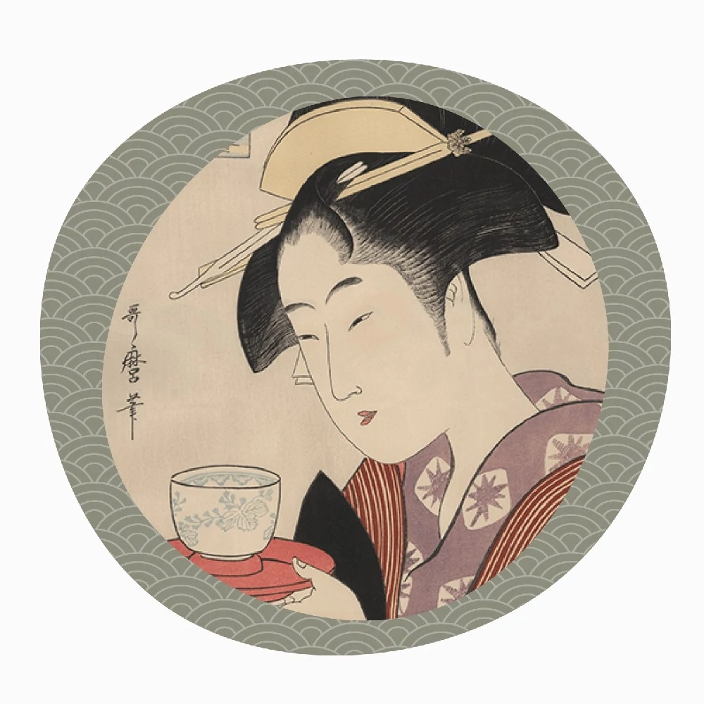 Kép 3/3 - „Teás hölgy” - Japán stílusú női póló (V-nyakú)
