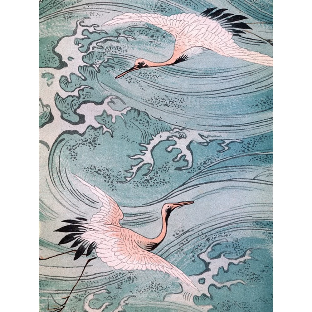 Kép 2/3 - Darvak játéka a víz felett,  45 cm x 60 cm-es fali kép