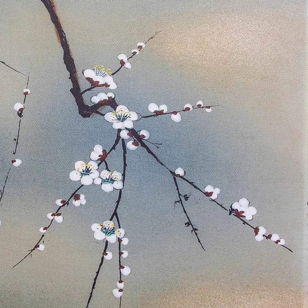 Kép 2/3 - Virágzó szilvafa ágacska, 40 cm x 100 cm-es fali kép