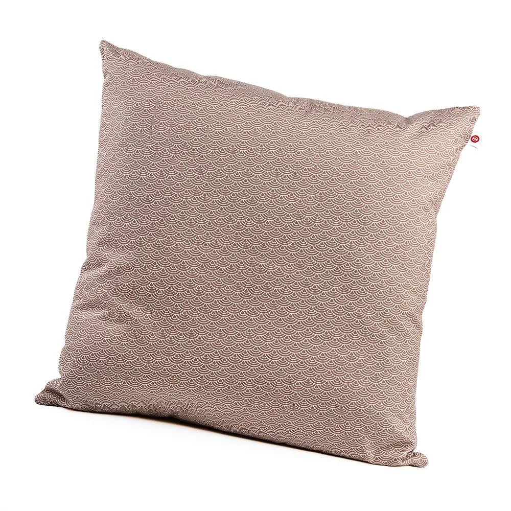 Kép 6/6 - Hatalmas, japán ülőpárna (zabuton), aranybarna hullámmintával (55 cm x 55 cm)