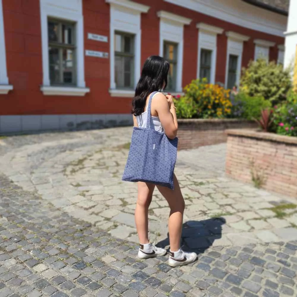 Kép 3/4 - Indigó Hullám tote válltáska
