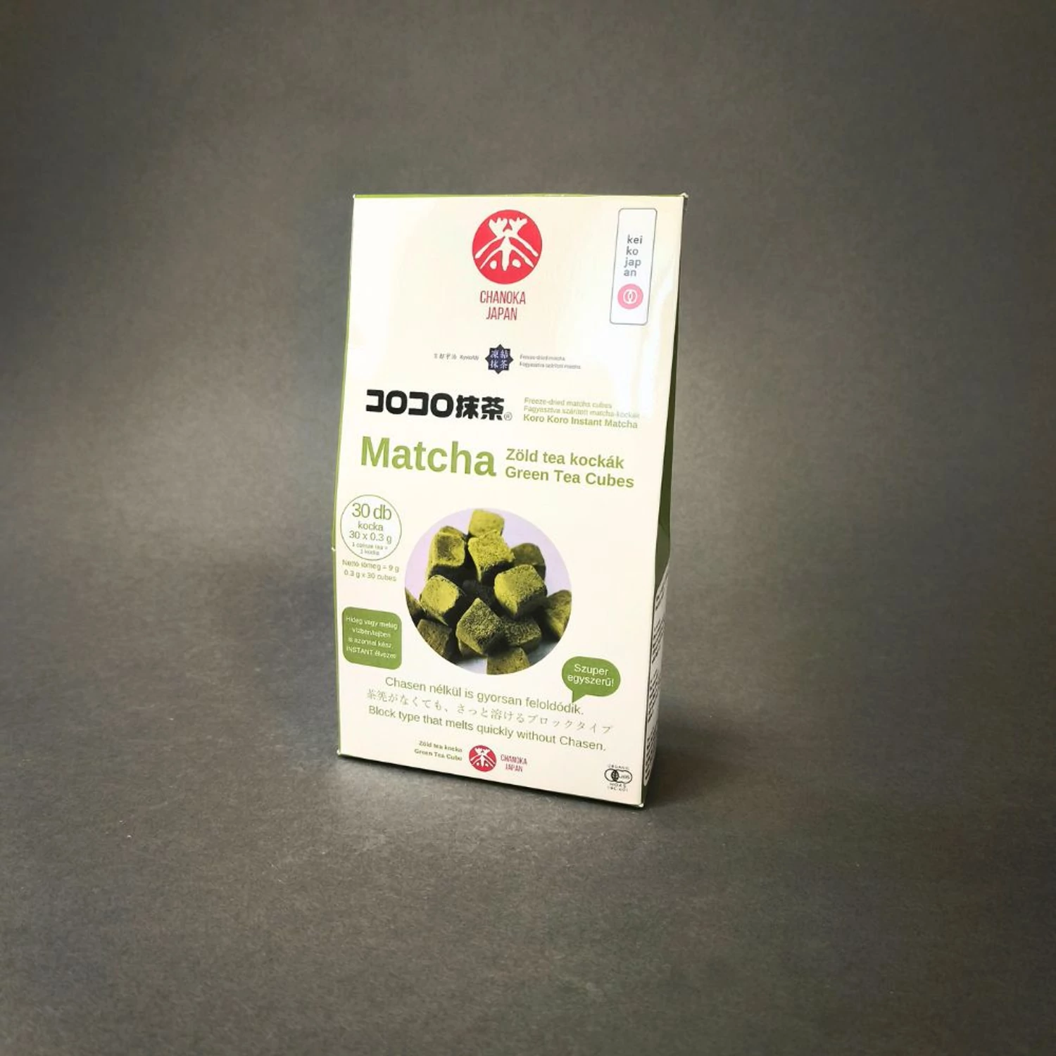 Koro Koro Matcha, forradalmi matcha-kockák, bio, 30 adag (30 db kiskocka)